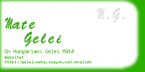 mate gelei business card
