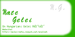 mate gelei business card